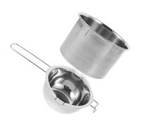 FESTFENDS Set 2 Pezzi Pentola in Acciaio Inox per Sciogliere Cera, Contenitore per Fusione Cera di Candela Manico, Kit Scaldacera per Produzione di Candele e Ceretta Professionale