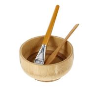 FESTFENDS Set 3 Pezzi per Maschera Fai da Te in Naturale, Anti-caduta Compatta, Pennello e Spatola per Viso, Strumenti Portatili per Cura della Pelle e Uso Domestico, Viaggio e Salone