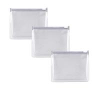 FESTFENDS Set 3 Pezzi Pochette Cosmetiche in Pvc Trasparente con Zip, Organizer Portatile per Make-up, Facile da Vedere, per Viaggio e Borsa
