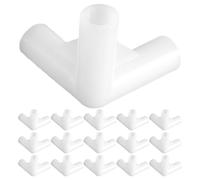 FESTFENDS Set 30 Pezzi Raccordi per Tende da Campeggio in Plastica Pp Leggeri Superfici Lisce per Struttura Gazebo Bianco per Uso Esterno e Montaggio Fai da Te