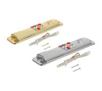 FESTFENDS Set da 2 Mezuzah in Lega di Zinco con Pergamena per Porta D'ingresso, Decorazione Ebraica in Metallo Argento con Fori per Fissaggio, Atmosfera Sacra