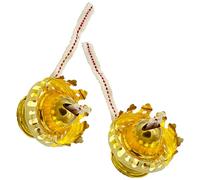 FESTFENDS Set da 2 Pezzi Bruciatore per Lampada Cherosene in Lega di Alluminio Oro Supporto e Stoppino, Ricambio Pratico per Lampade Olio Stile Retro