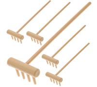 FESTFENDS Set di 6 Rastrelli Zen Mini in Plastico Giallo per Tavolo da Sabbia, Leggeri, per Disegnare Linee e Onde nel Giardino Zen come Regalo per Amanti del Relax