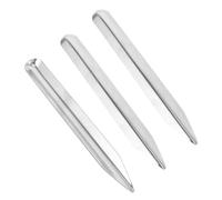 FESTFENDS Spatola da Laboratorio in Acciaio Inox 3 Pezzi a Doppia Estremità con Cucchiaio Perla, Paletta Punta Arrotondata per Miscelazione Paste e Trasferimento Polveri in