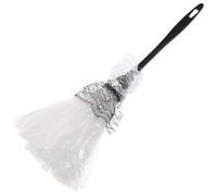 FESTFENDS Spolverino Leggero e Facile da Maneggiare in Plastica Bianco con Pizzo Delicato Accessorio Costume da Cameriera per Feste a Tema Strega e Spettacoli Teatrali