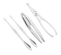 FESTFENDS Strumenti per Granchio Facili da Usare in Acciaio Inossidabile 304 Attrezzi da Cucina Set 4 Pezzi Colore Casuale per Crostacei Come Code di Aragosta e Ostriche