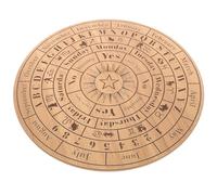 FESTFENDS Tavola Divinatoria in Legno Intagliato con Occhi Malefici Consigliata per Altare Wicca e Decorazioni Halloween Accessorio Stregoneria Robusto e Artistico per Feste e Meditazione