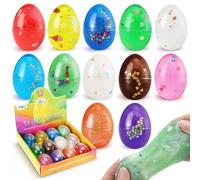 Festicy 12 Uova di Pasqua con Slime per Bambini I Uova di Plastica già Riempite per Pasqua 2026 I Set Sorpresa per Caccia alle Uova I Gadget Pasqua Originale I Regalo per Bambini