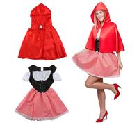 Festicy Cappuccetto Rosso Costume Donna Carnevale 2025 I Taglia M I Vestito Cappuccetto Rosso Donna Con Mantello Cappuccetto Rosso Donna E Accessori I Costume Carnevale Donna Cappuccetto Rosso