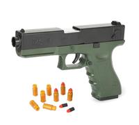 FESTICY Pistola Giocattolo per Bambini I Set Completo con 8 Bossoli e 10 Proiettili I Accessorio Realistico per Costume Cowboy, Poliziotto e Carnevale 2026 I Regalo per Feste in Maschera