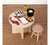 FESTICY Set Pasticceria per Elfi I 16 Pezzi con Tavolo, Sedie e Accessori I Miniature Cucina e Casa degli Elfi I Decorazioni Natalizie Completa I Regalo Magico