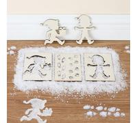 FESTICY Set Tracce Magiche Elfi Natalizi con Stencil e Neve I 6 Pezzi con Impronte Mani e Piedi Elfo I Accessori Casa degli Elfi e Decorazioni Natalizie I Regalo Creativo per Bambini