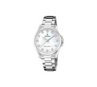 Festina Orologio Solare Donna Acciaio Inossidabile 316L Argento - Quarzo - Vetro minerale alta resistenza - Impermeabile 5 ATM F20654/1 - Solar Energy