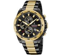 Festina Orologio Uomo Analogico in Acciaio Inossidabile 316L Nero - Movimento al Quarzo - Cronografo - Calendario - Vetro Minerale ad Alta Resistenza - Impermeabile 10 ATM F20563/1 Chrono Sport