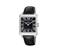 Festina Classic F20681/3 Men's Rectangular Watch - Stainless Steel Case, Black Dial, Black Leather Strap