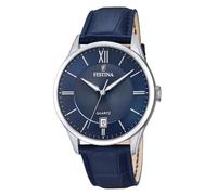Festina Classics Leather Strap Blue Dial Quartz F20426-2 100M Mens Watch