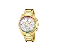 Orologio Donna Cronografo FESTINA F20609/2 in Acciaio PVD Oro con Ghiera Rainbow