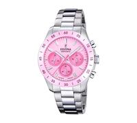 Festina Cronografo da Donna F20693-2 Rosa Cinturino IN Acciaio 39 MM