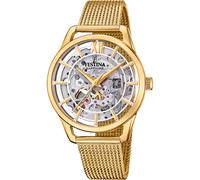Festina Donna Orologio Automatico F20629-1 Placcato Oro IP Cinturino Milanese