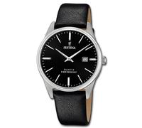 Festina Elegante Uomo Orologio F20512/4 Pelle Bracciale Classico Nero UF20512/