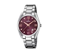 Festina F16790/E Boyfriend Women's Watch - 37mm Silver Stainless Steel, Purple Dial
