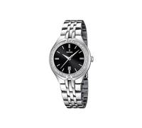 Festina F16867/2 - orologio al quarzo da donna, con quadrante nero analogico e cinturino in acciaio inox color argento.