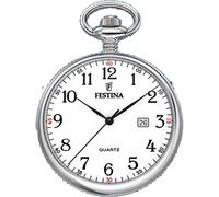 Festina F2019/1 Pocket Watch - Silver Stainless Steel, Quartz, 42mm
