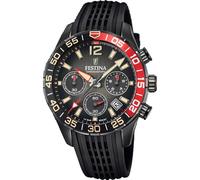 Festina F20518/3 Chrono Sport Men's Watch - Black/Red Bezel, 44mm, 10ATM