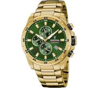 Festina F20541/3 Chrono Sport - 45 mm Gold PVD, Green Dial, Chronograph
