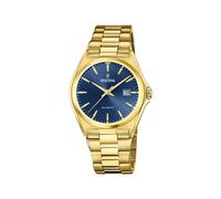 Festina F20555/4 Men’s Classic Watch - Gold Steel, Blue Dial 40 mm