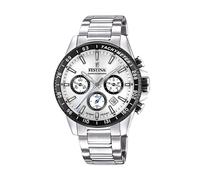 Festina F20560/1 Men’s Chronograph Watch - Silver Steel, 45mm