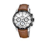 Festina F20561/1 Men’s Chronograph - 45mm, Leather Strap, 10 ATM