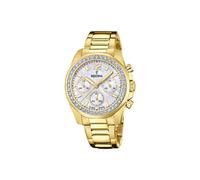 Festina F20609/1 Women’s Boyfriend Chronograph - Mother-of-Pearl Dial, Gold Steel 38mm