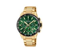 Festina F20634/4 Men’s Timeless Chronograph - Gold Stainless, Green Dial 45 mm