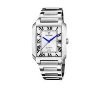 Festina F20677/1 Men’s “On The Square” Quartz Watch - Silver Rectangular