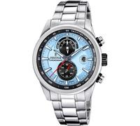 Festina F20694/2 Timeless Chronograph - 44mm Stainless Steel, Blue Dial, 100m WR