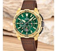 Festina - festina orologio uomo con cinturino in acciaio dorato e pelle f20728/2 - f20728/2
