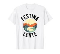 Festina Lente Make Haste Lentamente Latino Inspirational frase Maglietta