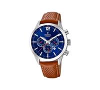 Festina Mens Stainless Steel Chronograph Watch with Leather Strap F20542/3