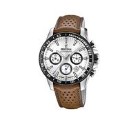Festina Mens Stainless Steel Chronograph Watch with Leather Strap F20561/1