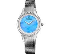 Festina Orologio da donna in acciaio con set di zirconi e bracciale a maglie F20494/8