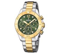 Festina Orologio Da Donna IN Acciaio Inox Argento Oro Boyfriend Polso UF20604/2