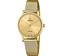 Festina Orologio da donna placcato in oro PVD con bracciale a maglie F20023/2