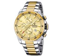 Festina Cronografo Da Uomo | Quadrante Dorato | Bracciale Bicolore F20562/1