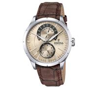 Festina Orologio da Uomo Elegante F16573/X Polso IN Pelle Retrò Scelta UF16573/X
