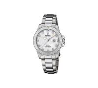 Festina Orologio Donna Analogico Acciaio Inossidabile 316L Argento - Quarzo - Vetro minerale alta resistenza - Impermeabile 10 ATM - Calendario F20503/1 - Boyfriend Collection
