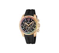 Festina Boyfriend Collection F20611/3 - Orologio analogico in gomma da donna, movimento al quarzo cronografo, vetro minerale ad alta resistenza, impermeabile 10 ATM