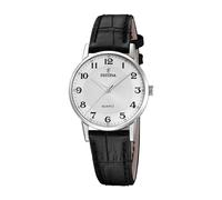 Festina Orologio Donna F20691/1 – Analogico, cinturino pelle nera, quarzo, vetro minerale