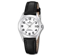 Festina Orologio Donna F20447/1 Analogico Pelle da Polso Classico Nero UF20447/