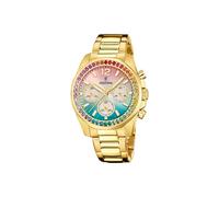 Festina Orologio Donna F20609/5 Boyfriend Rainbow cassa di Acciaio inossidabile 316l Oro cinturino in Acciaio inossidabile 316l Oro